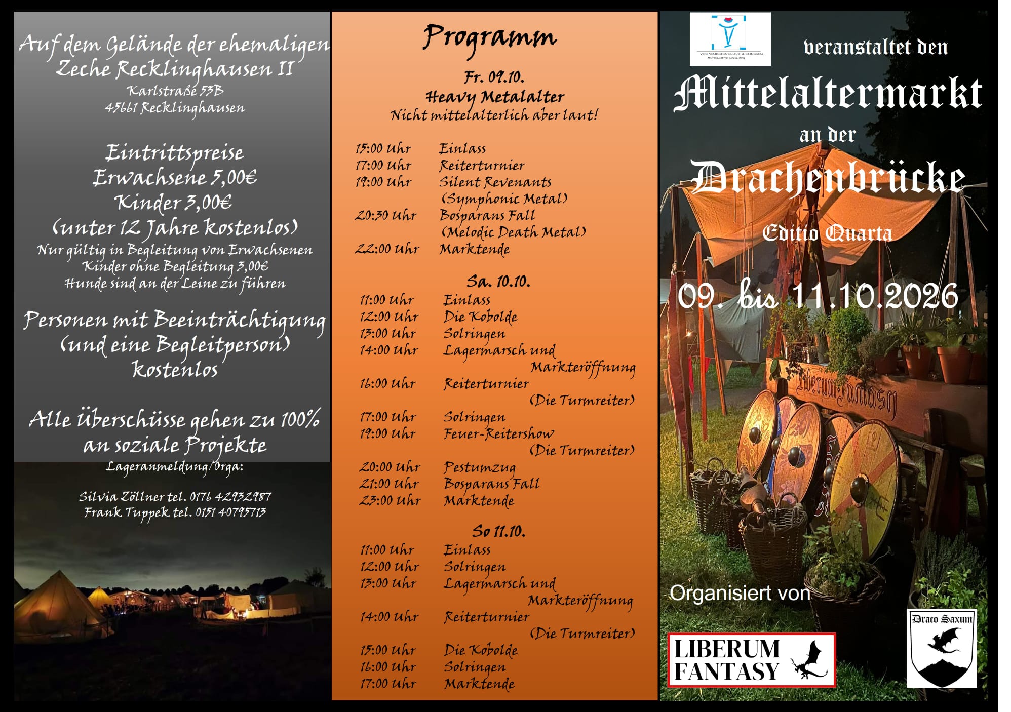 Flyer Mittelaltermarkt an der Drachenbrücke